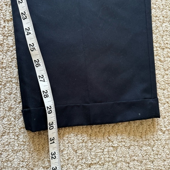 Perry Ellis Navy Blue Pleated and Cuffed Relaxed Fit Office Slacks Pants 36x30 - Picture 15 of 16